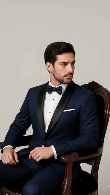 Mens Daniel Craig | James Bond | Navy Blue Tuxedo Costume.