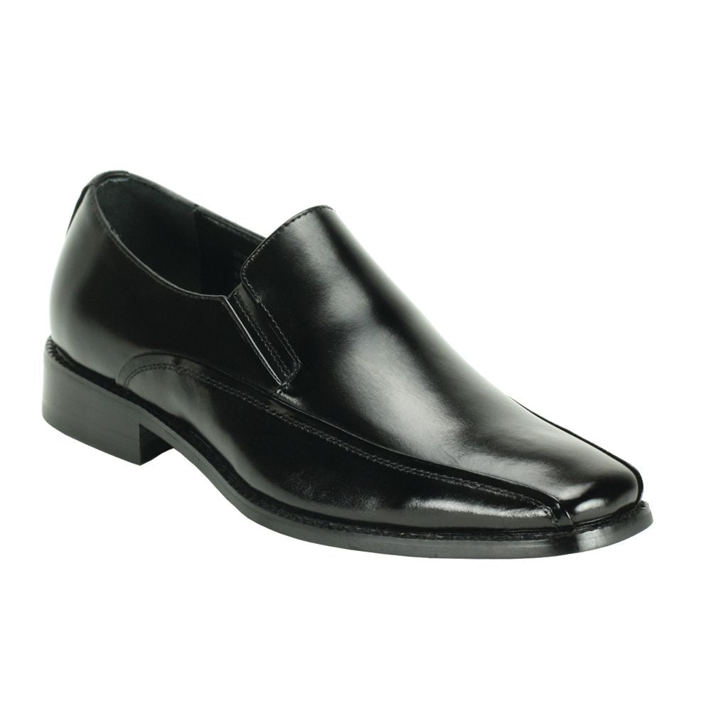 Giorgio Venturi 6346 Leather Slip-On Loafers in Black #color_ Black