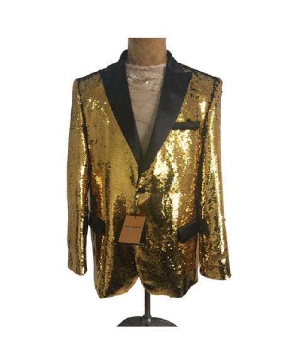 Christmas Blazer - New Year Holiday Tuxedo Dinner Jacket - Sequin Fabric Shiny Fashion Perfect For Party