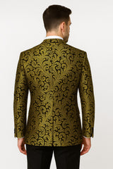 mens-goldish-yellow-and-black-paisley-tuxedo-blazer-with-matching-bow-tie-with-black-pants
