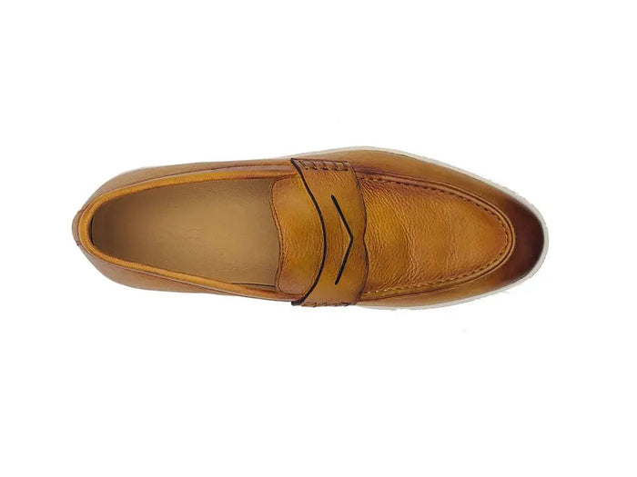 Carrucci Burnished Leather Sneaker