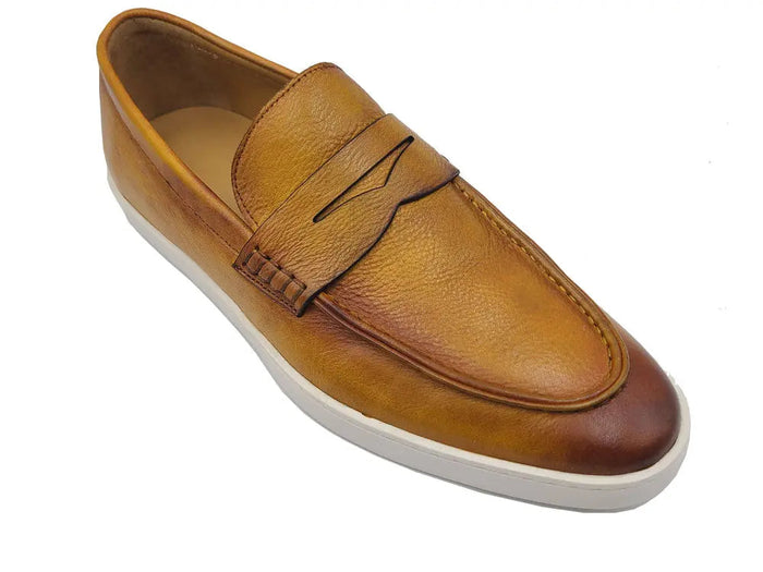 Carrucci Burnished Leather Sneaker