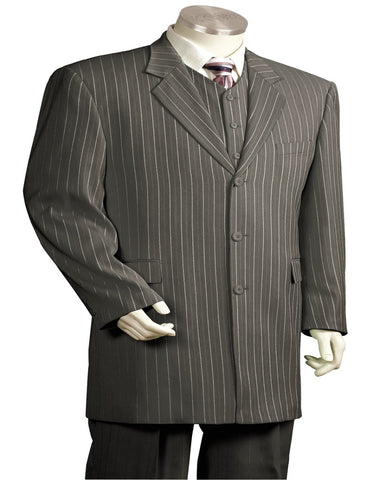 Gray Pinstripe Zoot Suit - Gangster Suits