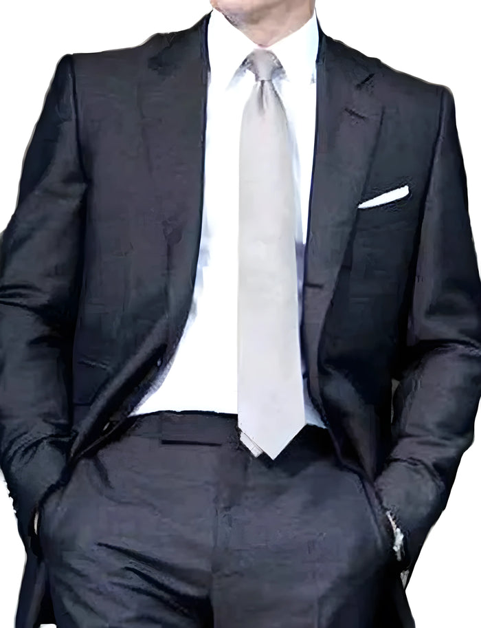 Men’s QoS Charcoal Gray Suit – Modern Fit Classic Formal Suit