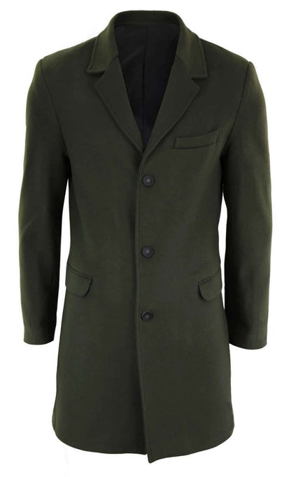 Unisex Green Wool Coat – Custom Tailored Luxury Winter Jacket