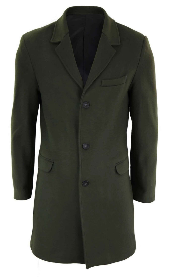 Unisex Green Wool Coat – Custom Tailored Luxury Winter Jacket