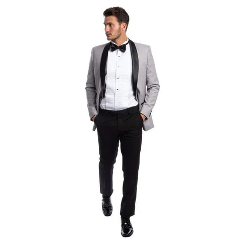 Mens Grey Tuxedo 2-PC Slim Fit, By Azzuro - Men's Tuxedo USA