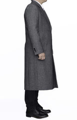 Mens Overcoat - Topcoat For Men - Winter Fabric - Grey Big and Tall Large Man ~ Plus Size Trench Coat Three Button Raincoats lOvercoat Long men's Dress Topcoat - Winter coat 4XL 5XL 6XL