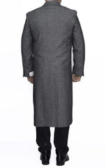 Mens Overcoat - Topcoat For Men - Winter Fabric - Grey Big and Tall Large Man ~ Plus Size Trench Coat Three Button Raincoats lOvercoat Long men's Dress Topcoat - Winter coat 4XL 5XL 6XL