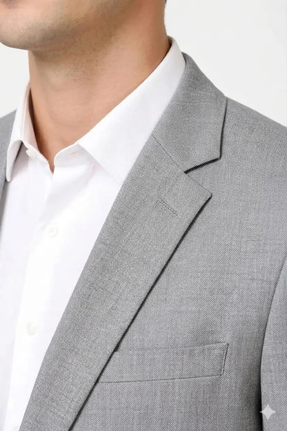 Men’s Classic Grey Dress Blazer – Tailored Formal Sport Coat