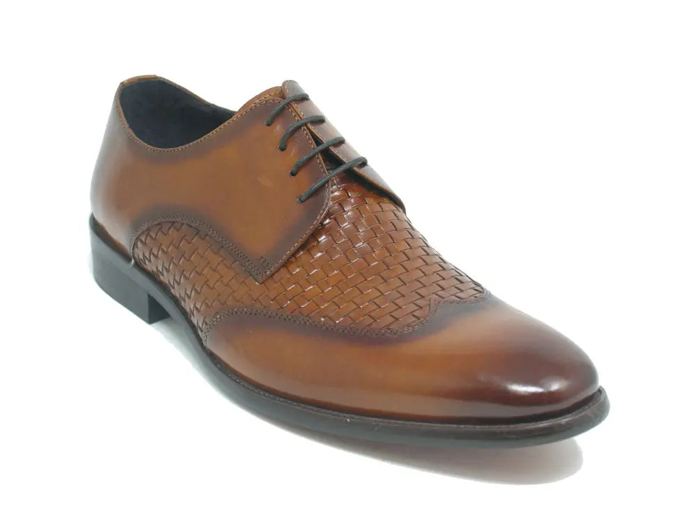 Hand Braided Leather Woven Oxford Carrucci