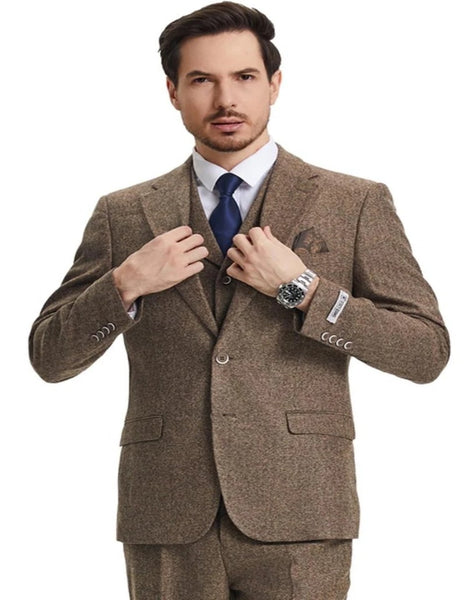 Vested Suit - Patterned Suit - light Color Summer Suits - 1920s Vintage looking Suit - Grey
