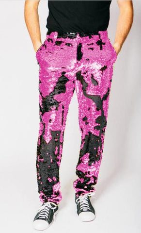 Mens Sequin Pants - Pink Dress Party Pants - Men's Tuxedo USA