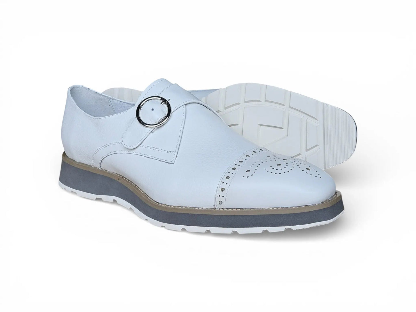 Hybrid Cap Toe Monk Strap Shoes
