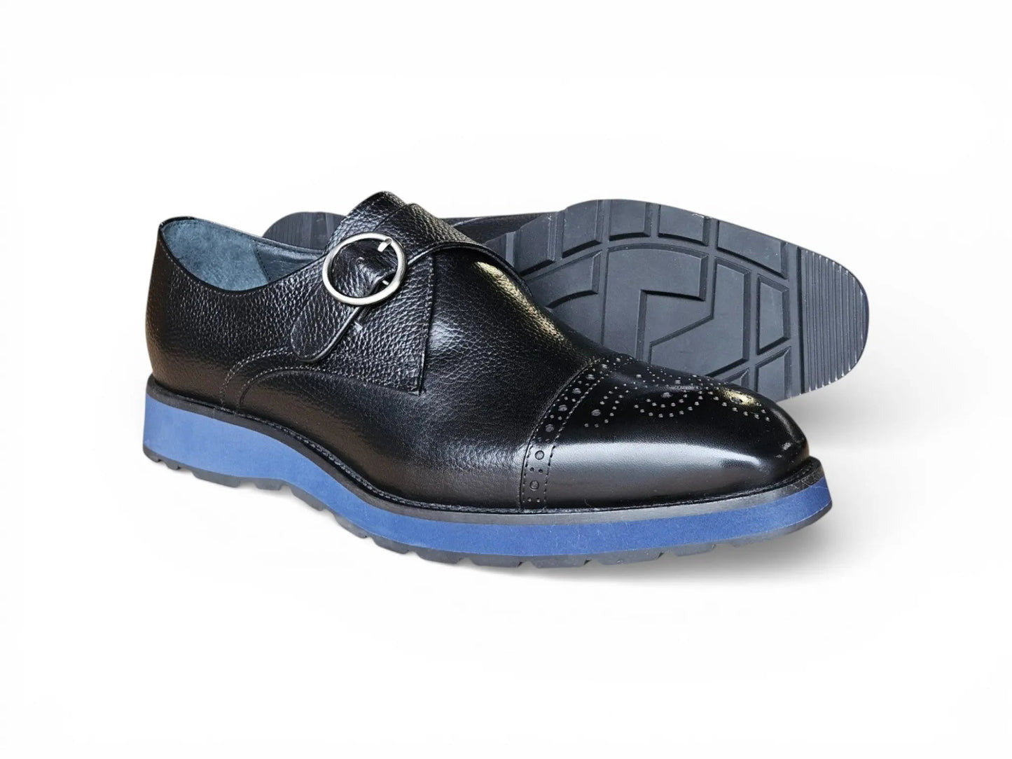 Hybrid Cap Toe Monk Strap Shoes