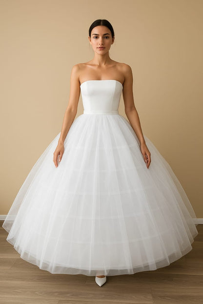 Crinoline 6 Hoop Skirt Petticoat for Ball Gowns &amp; Quinceanera Dresses