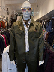 mens-two-piece-slim-fit-faux-leather-casual-suit-olive