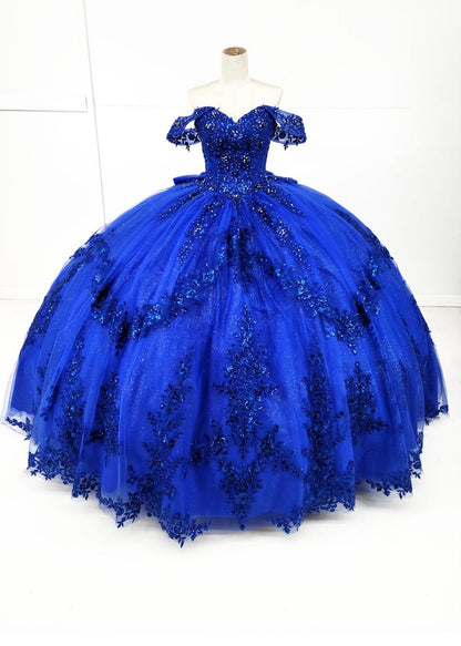 Chicas HF3122 Modern Printed Glitter Royal BallDress Sweetheart Tulle Dress