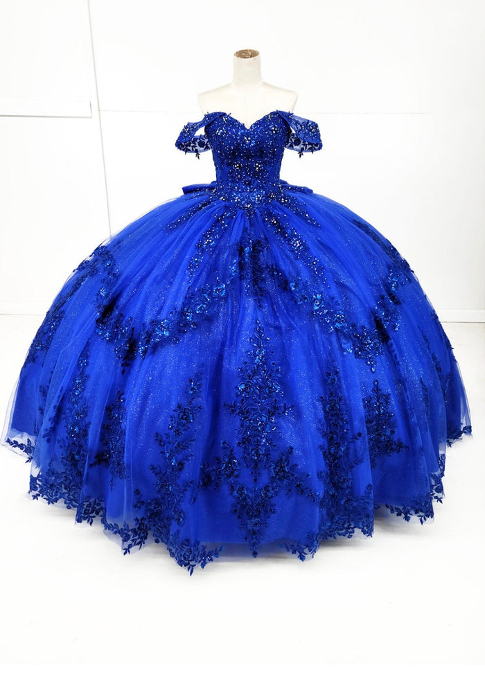 Chicas HF3122 Modern Printed Glitter Royal BallDress Sweetheart Tulle Dress