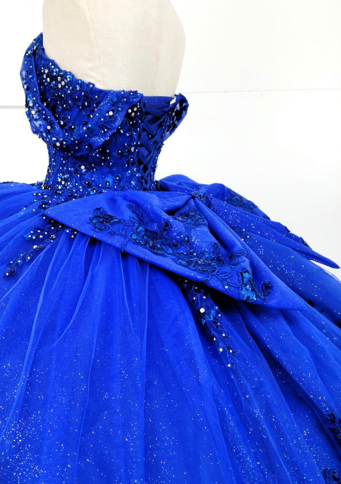 Chicas HF3122 Modern Printed Glitter Royal BallDress Sweetheart Tulle Dress