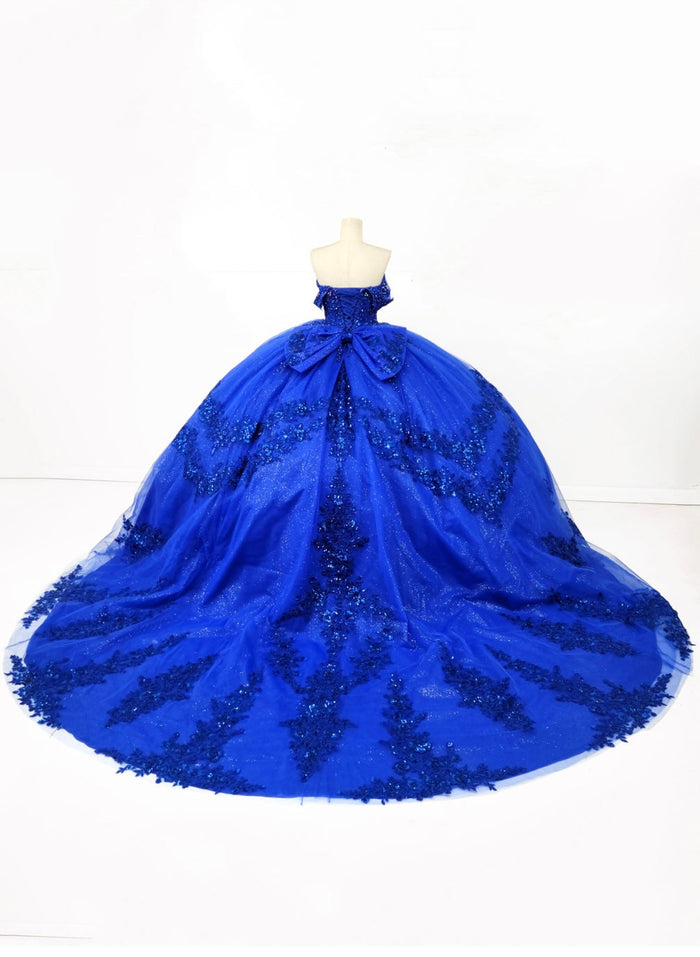 Chicas HF3122 Modern Printed Glitter Royal BallDress Sweetheart Tulle Dress
