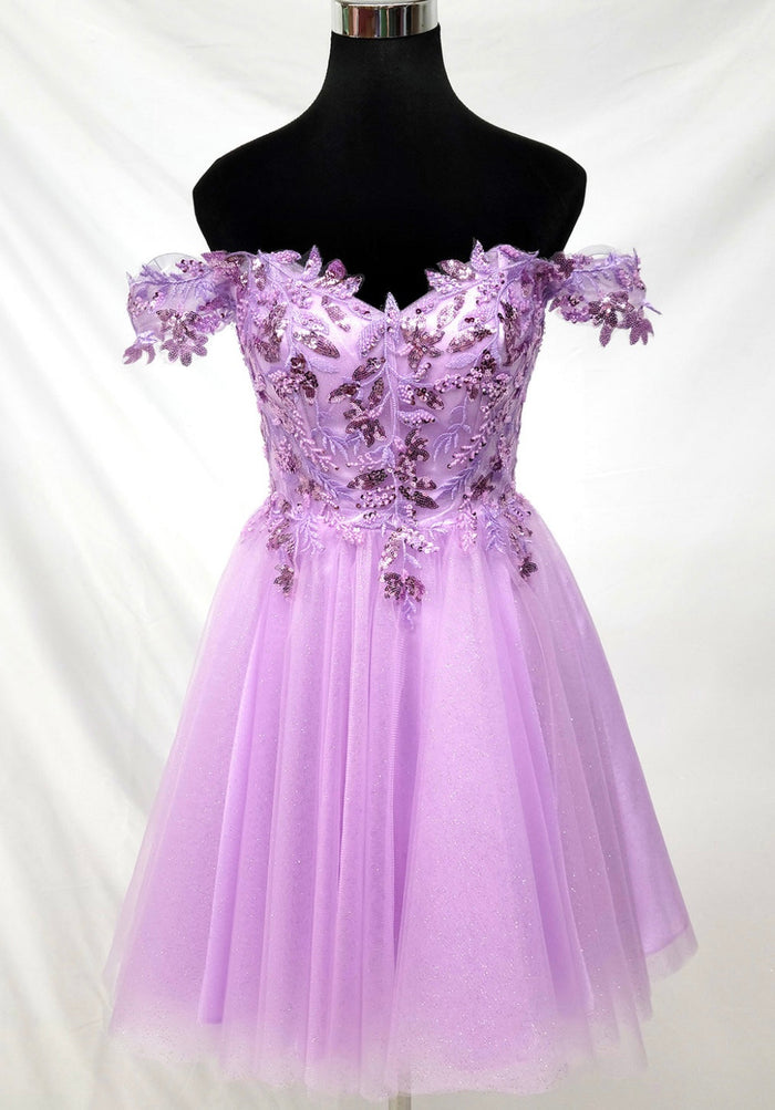 Chicas J051 Cocktail A-Line Short Sequin Embroidered Tulle Dress