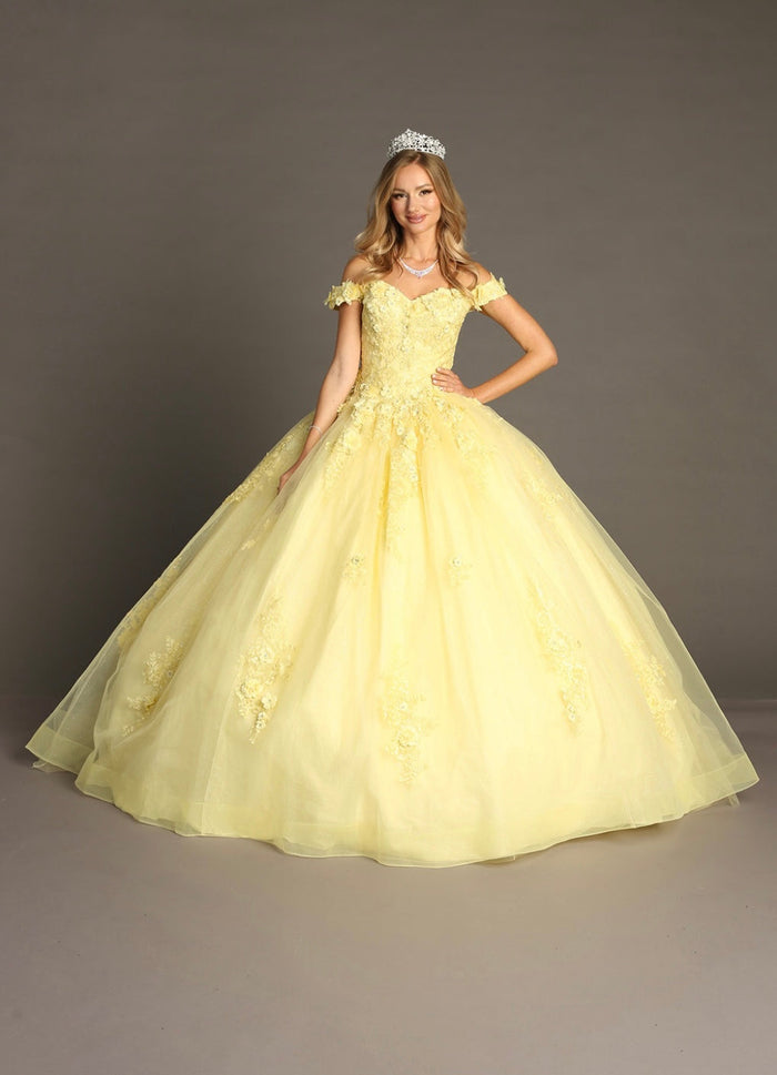 Chicas HF3066 Printed BallDress Sweetheart Floral Tulle Dress