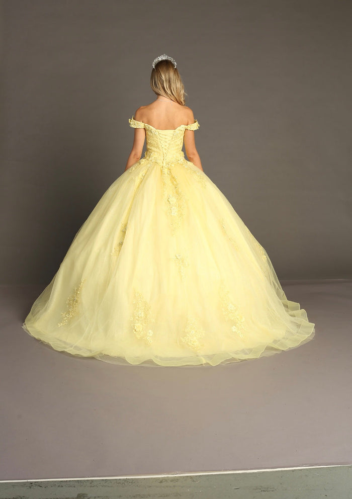 Chicas HF3066 Printed BallDress Sweetheart Floral Tulle Dress