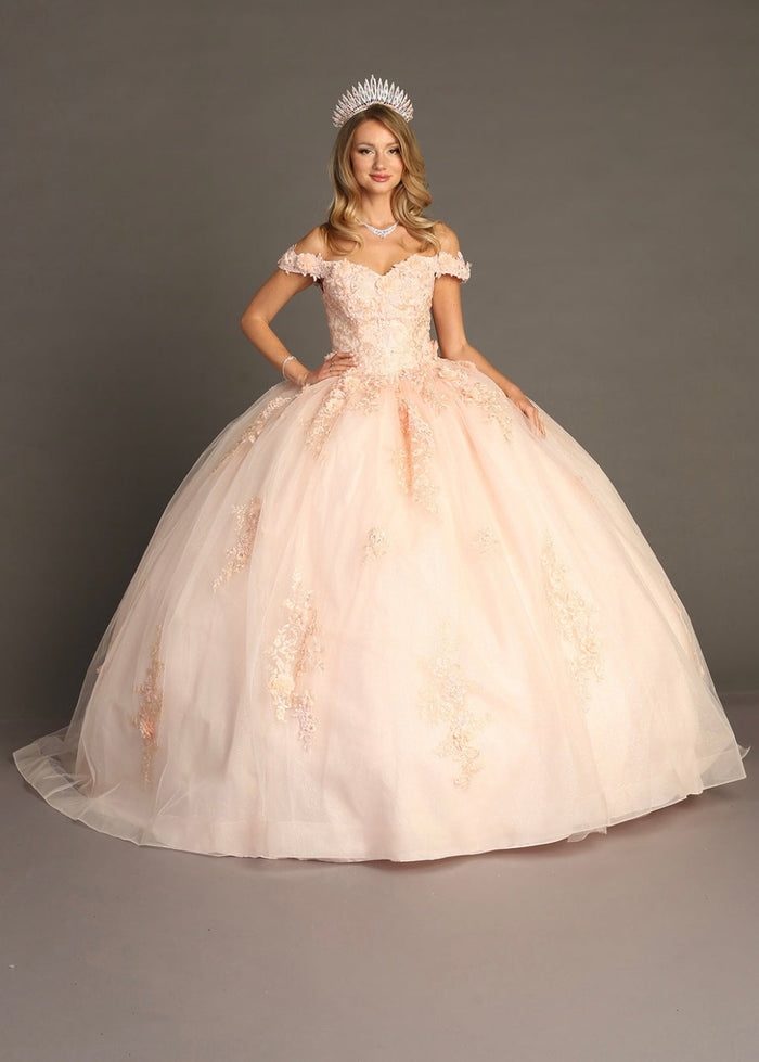 Chicas HF3066 Printed BallDress Sweetheart Floral Tulle Dress