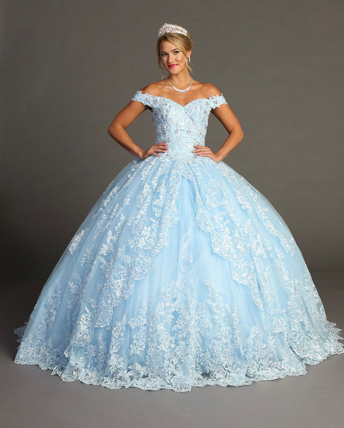 Chicas HF3072 Metallic Royal BallDress Sweetheart Tulle Dress