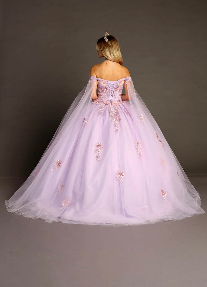 Chicas HF3095 Elegant Printed Royal BallDress Sweetheart Floral Tulle Dress