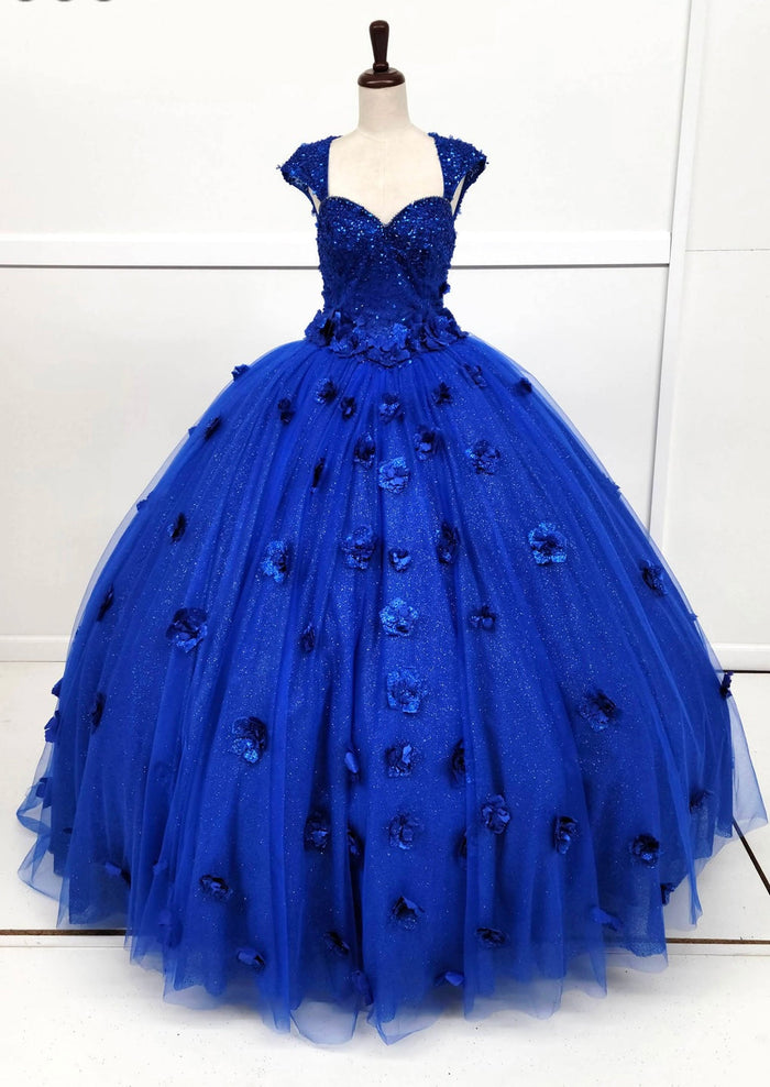 Chicas HF3068 Printed Royal BallDress Sweetheart Floral Style Tulle Dress