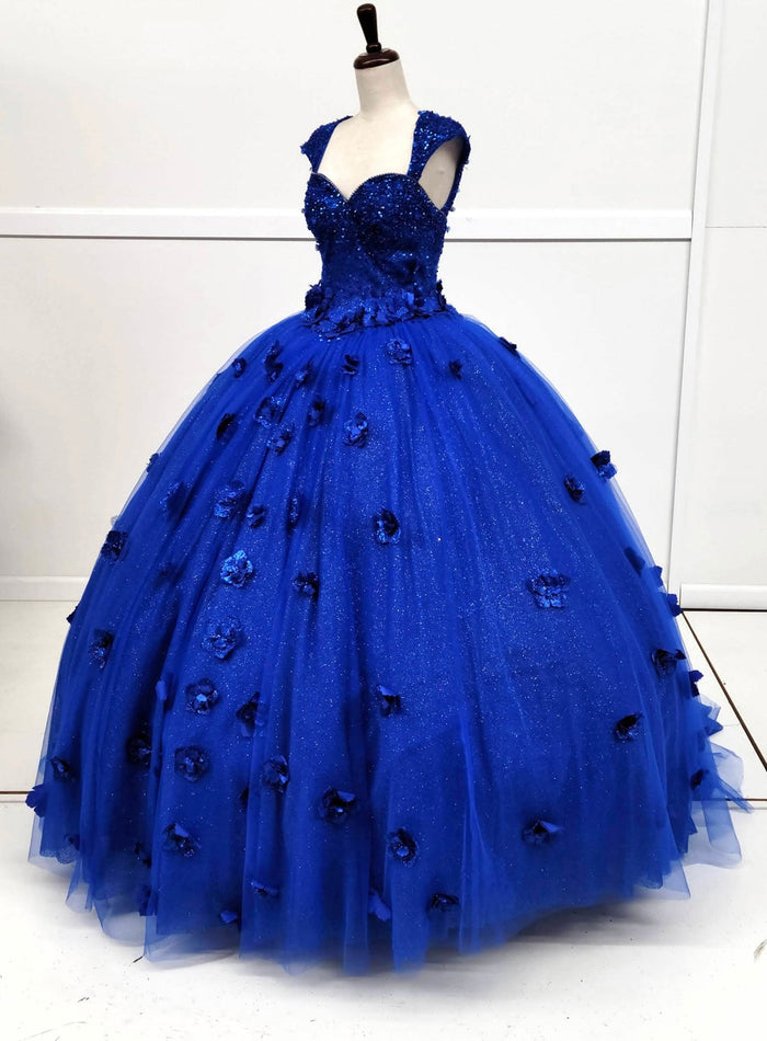 Chicas HF3068 Printed Royal BallDress Sweetheart Floral Style Tulle Dress