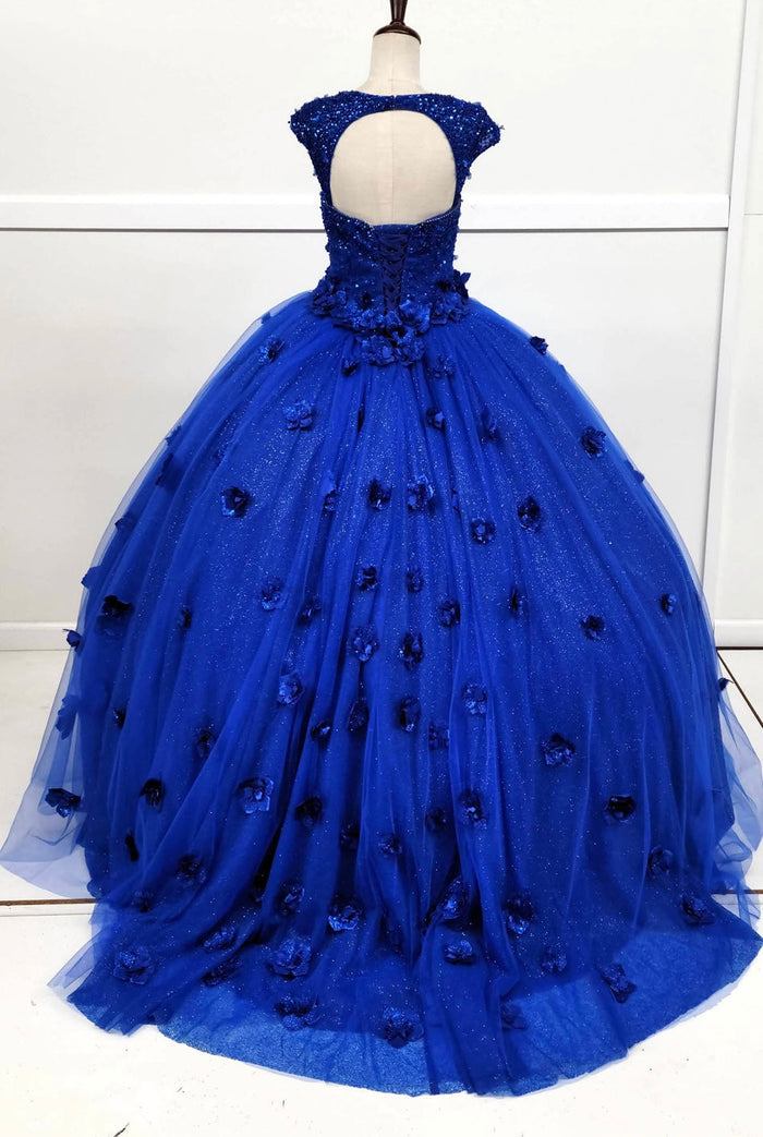 Chicas HF3068 Printed Royal BallDress Sweetheart Floral Style Tulle Dress