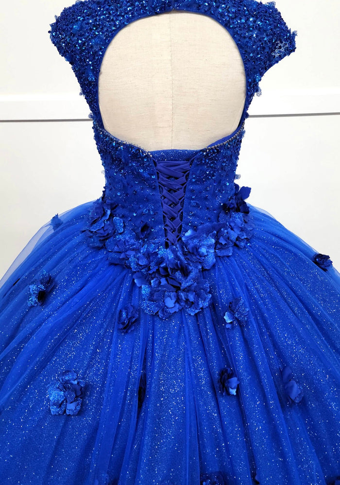 Chicas HF3068 Printed Royal BallDress Sweetheart Floral Style Tulle Dress