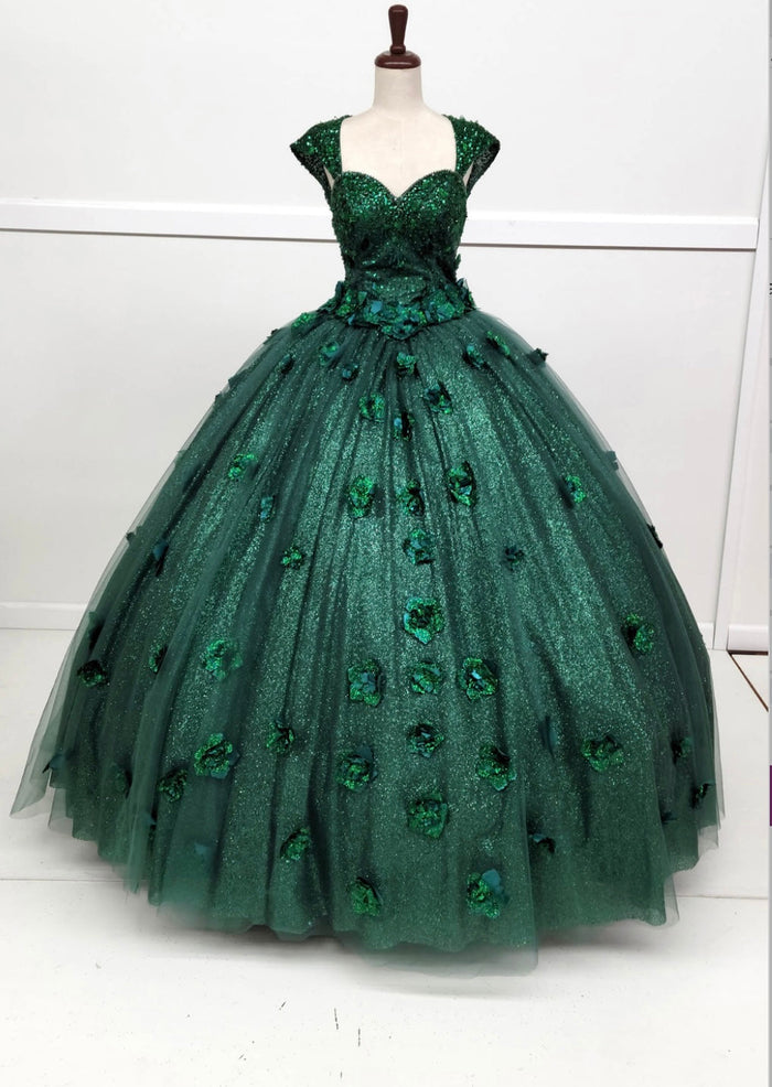Chicas HF3068 Printed Royal BallDress Sweetheart Floral Style Tulle Dress