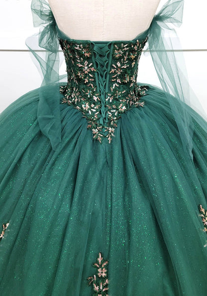 Chicas HF3086 Royal BallDress Sweetheart Floor-Length Corset Sequin Tulle Dress