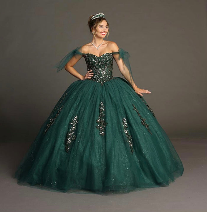Chicas HF3086 Royal BallDress Sweetheart Floor-Length Corset Sequin Tulle Dress