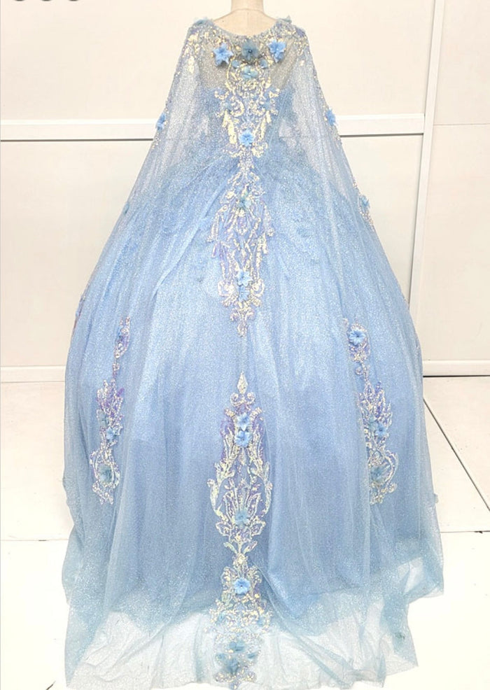 Chicas HF3044 Romantic Printed Royal BallDress Sweetheart Floral Tulle Dress