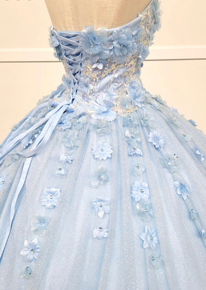 Chicas HF3044 Romantic Printed Royal BallDress Sweetheart Floral Tulle Dress