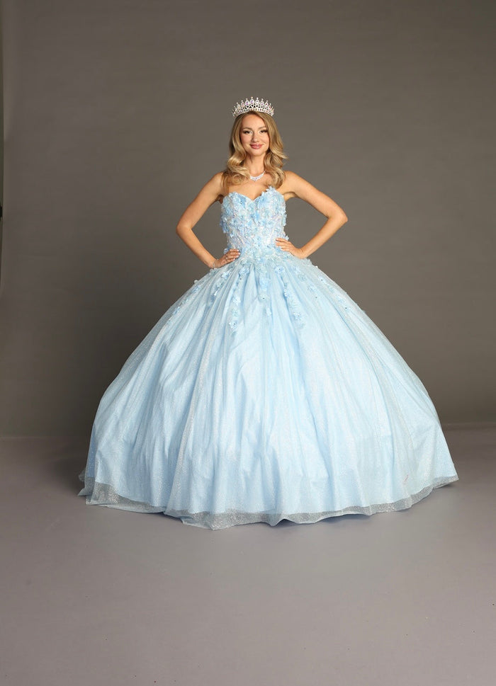 Chicas HF3044 Romantic Printed Royal BallDress Sweetheart Floral Tulle Dress