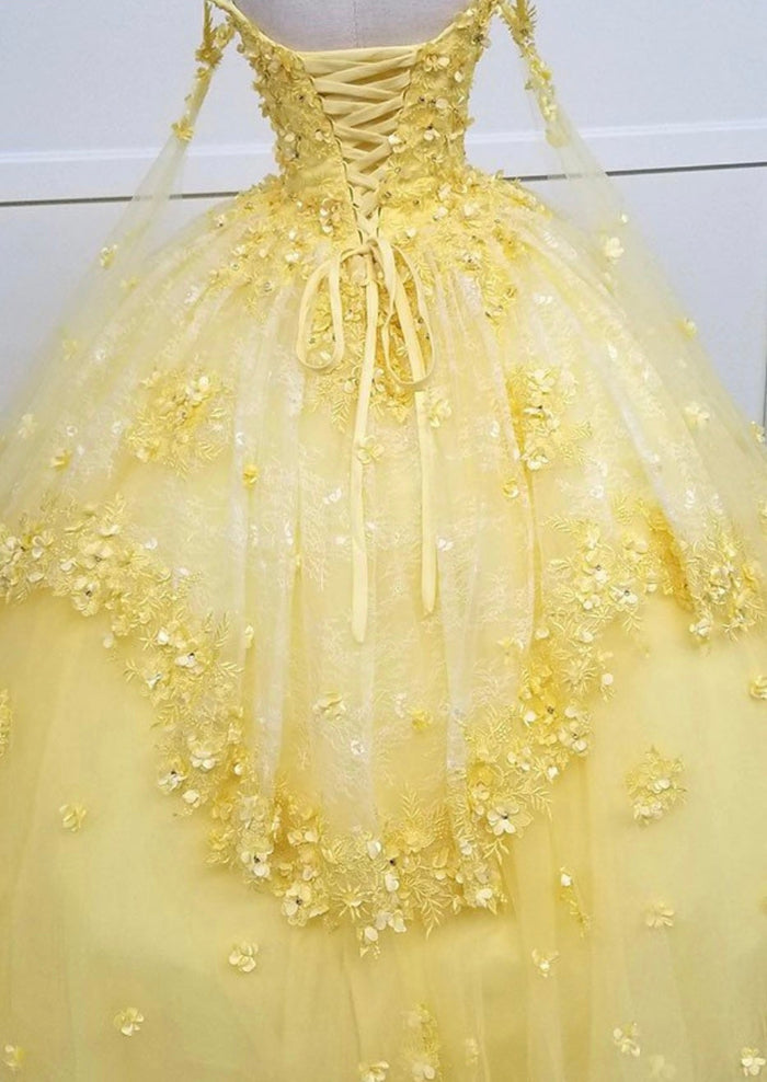 Chicas HF3046 Printed BallDress Floral Floor-Length Appliqué Cape Fabric Dress