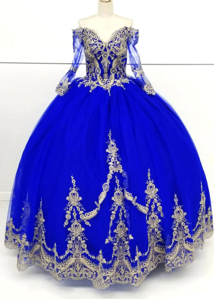 Chicas HF3033 Royal BallDress Long Embroidered Tulle Dress