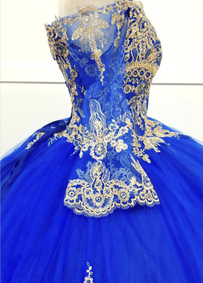 Chicas HF3033 Royal BallDress Long Embroidered Tulle Dress