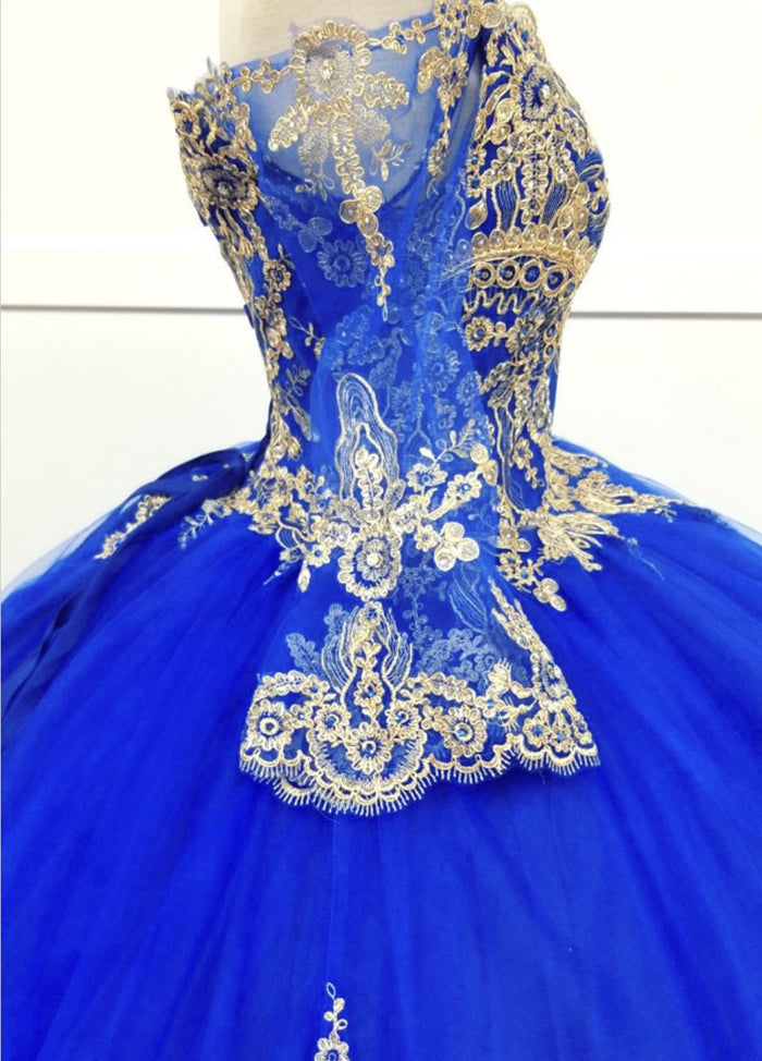 Chicas HF3033 Royal BallDress Long Embroidered Tulle Dress