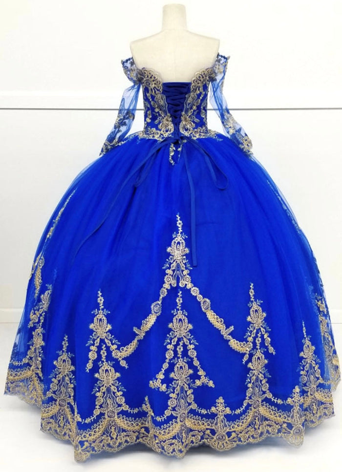 Chicas HF3033 Royal BallDress Long Embroidered Tulle Dress