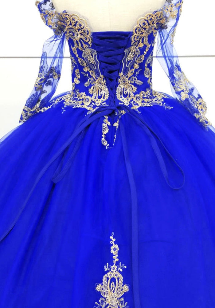 Chicas HF3033 Royal BallDress Long Embroidered Tulle Dress
