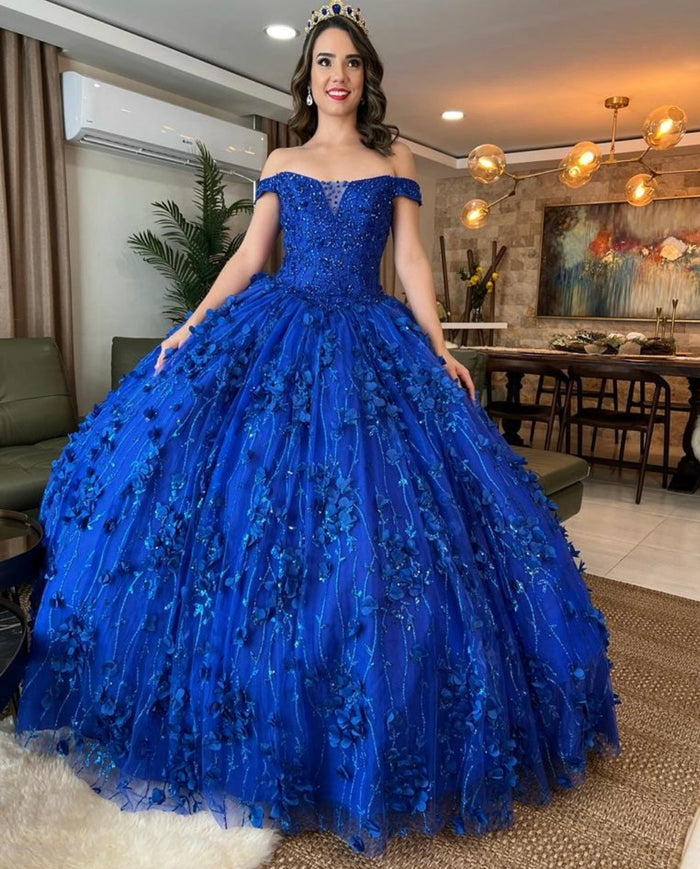 Chicas HF3038 Printed Royal BallDress Sweetheart Floral Tulle Dress