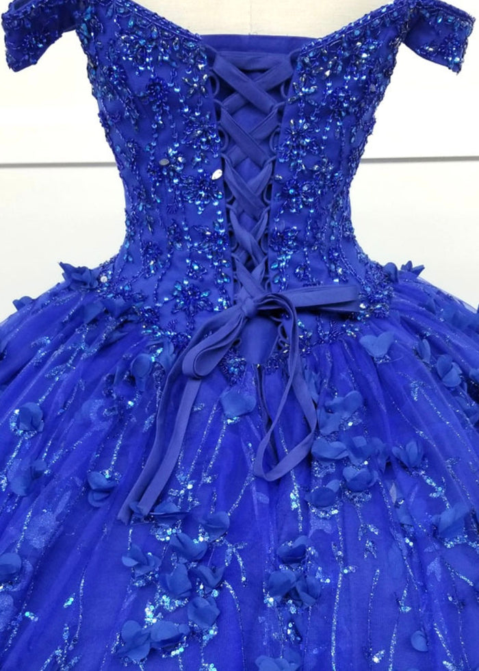 Chicas HF3038 Printed Royal BallDress Sweetheart Floral Tulle Dress