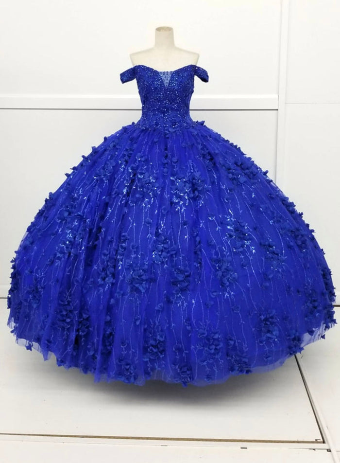 Chicas HF3038 Printed Royal BallDress Sweetheart Floral Tulle Dress